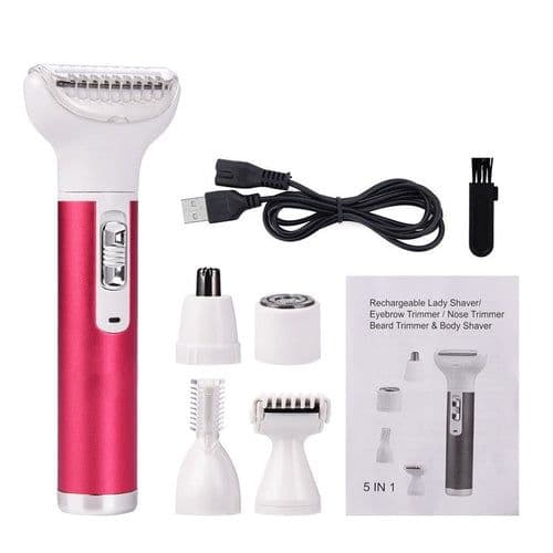 image-5 in 1 Women Epilator Female Eyebrow Trimmer Lady Shaver For Hair