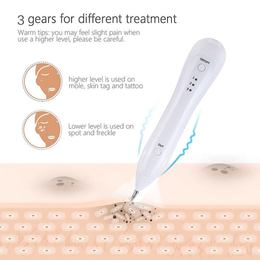 image-Electric Plasma Jet Pen Freckle Remover Machine Mole Removal Dark