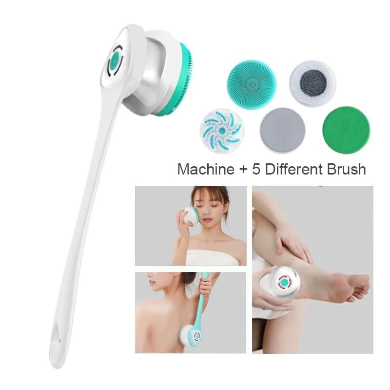 image-Electric Bath Brush Shower Cleaning Body Massage Brush Multifunctional