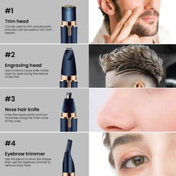image-4 In 1 Electric Epilator Electric Eyebrow Nose Hair Trimmer Painless