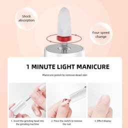 image-15000RPM Electric Nail Drill Mill For Manicure With 4 Kinds Of Speed