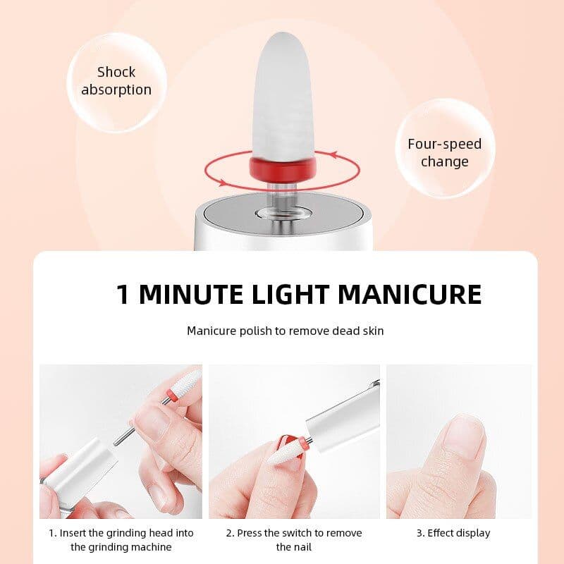 image-15000RPM Electric Nail Drill Mill For Manicure With 4 Kinds Of Speed
