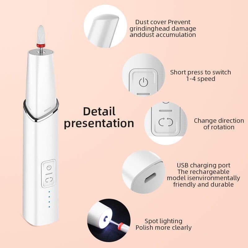 image-15000RPM Electric Nail Drill Mill For Manicure With 4 Kinds Of Speed