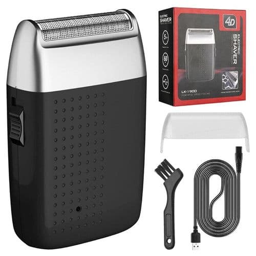 image-Powerful Rechargeable Shaver for Men Barber Foil Electric Shaver Beard