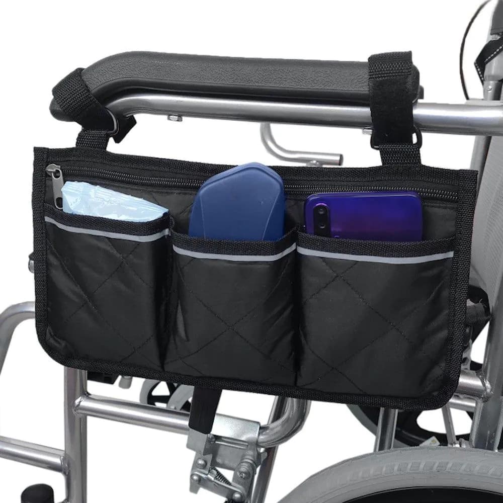 image-Cycling Walker Bag Rollator Organizer Pockets Wheelchair Scooter