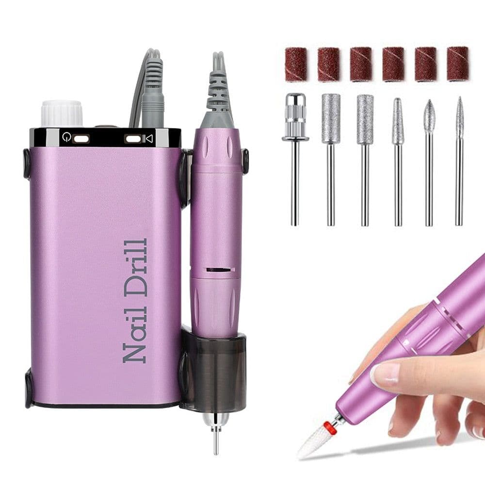 image-35000RPM Electric Nail Drill Rechargeable USB Nail Manicure Machine