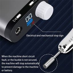image-35000RPM Electric Nail Drill Rechargeable USB Nail Manicure Machine