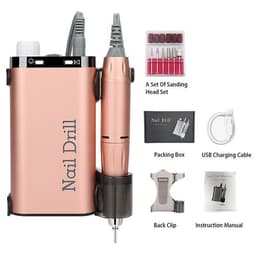 image-35000RPM Electric Nail Drill Rechargeable USB Nail Manicure Machine