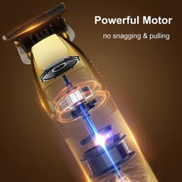 image-Professional Hair Trimmer Gold For Men Rechargeable Barber Cordless