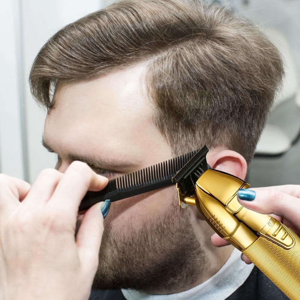 image-Professional Hair Trimmer Gold For Men Rechargeable Barber Cordless