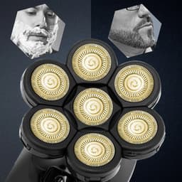 image-7D Independently 7 Cutter Floating Head Waterproof Electric Razor