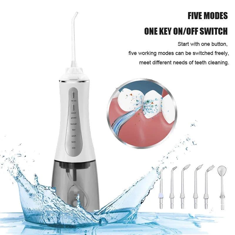 image-Portable Oral Irrigator 5 Modes Rechargeable Dental Water Jet 6