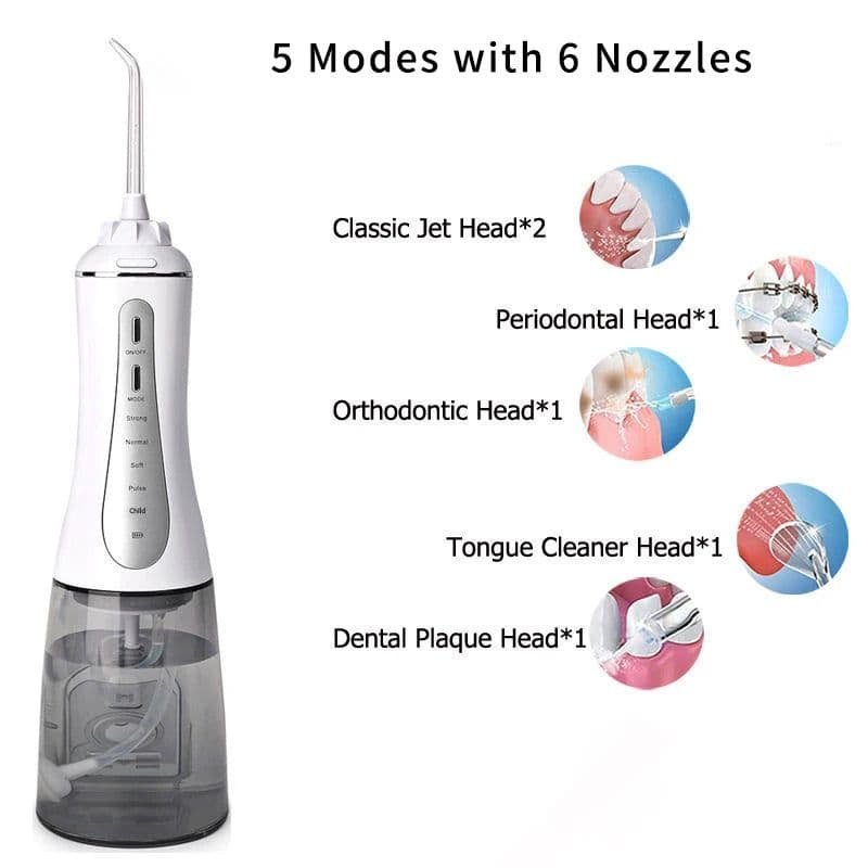 image-Portable Oral Irrigator 5 Modes Rechargeable Dental Water Jet 6