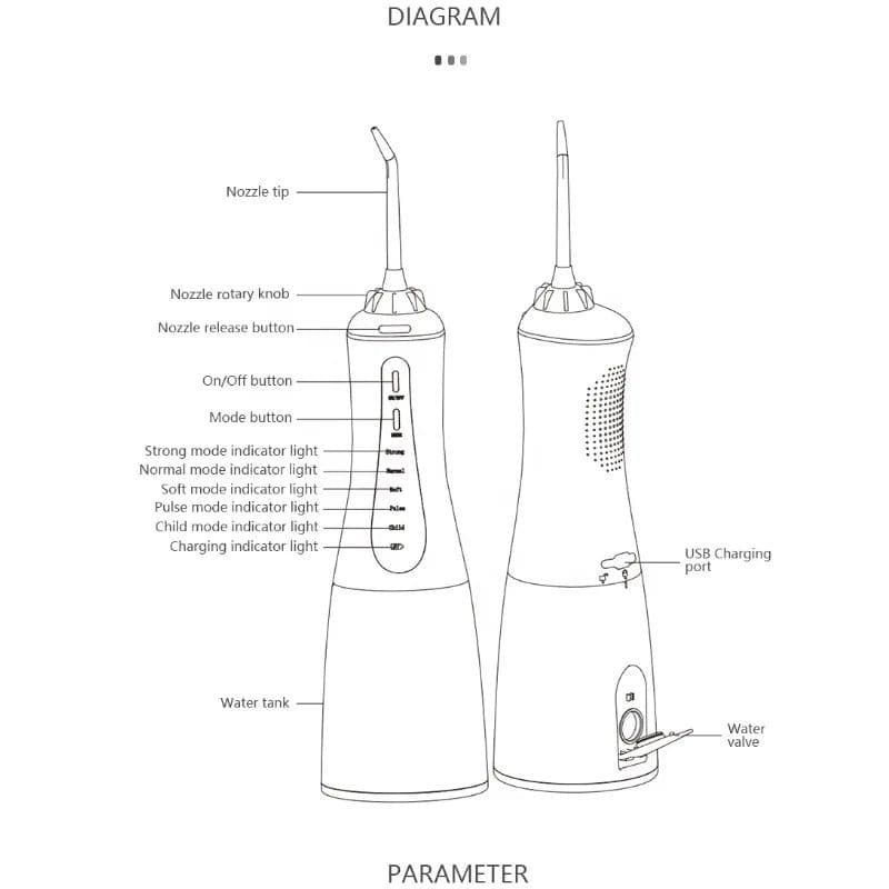 image-Portable Oral Irrigator 5 Modes Rechargeable Dental Water Jet 6
