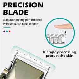 image-Professional All Metal Cordless Hair Trimmer For Men Electric Beard &