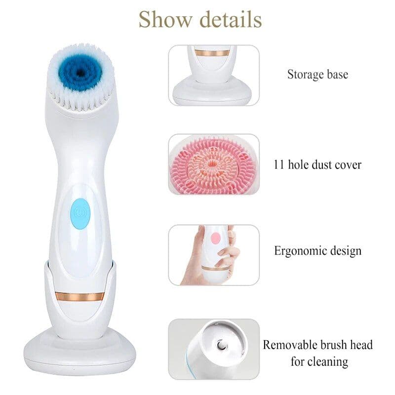 image-Cleansing Brush Sonic Face Rotating Cleansing Brush Facial Spa System