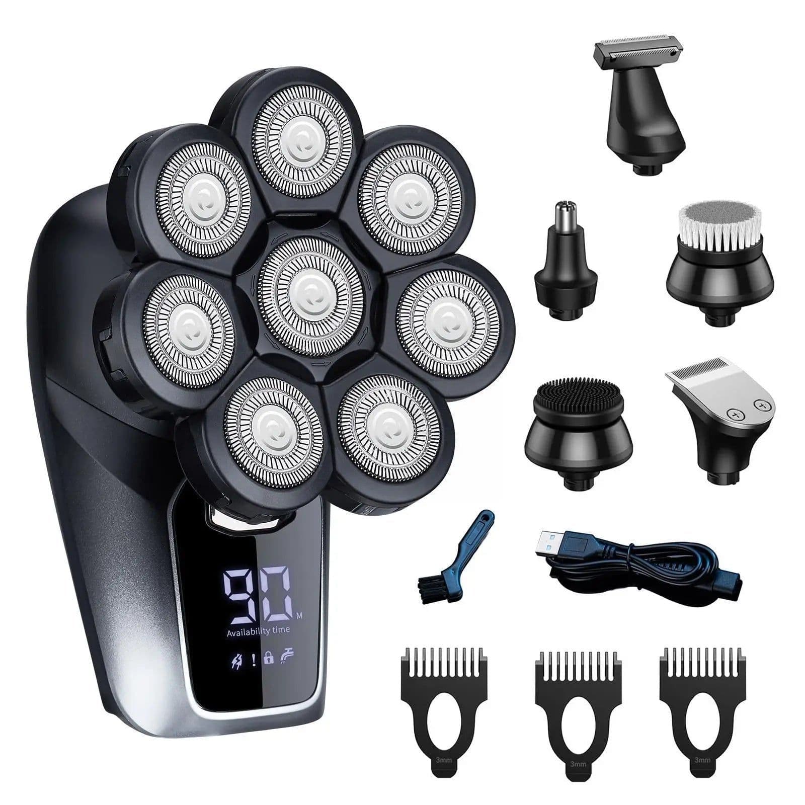 image-8D Face Head Electric Shavers For Bald Men Electric Bald Head Shaver