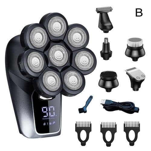 image-8D Face Head Electric Shavers For Bald Men Electric Bald Head Shaver