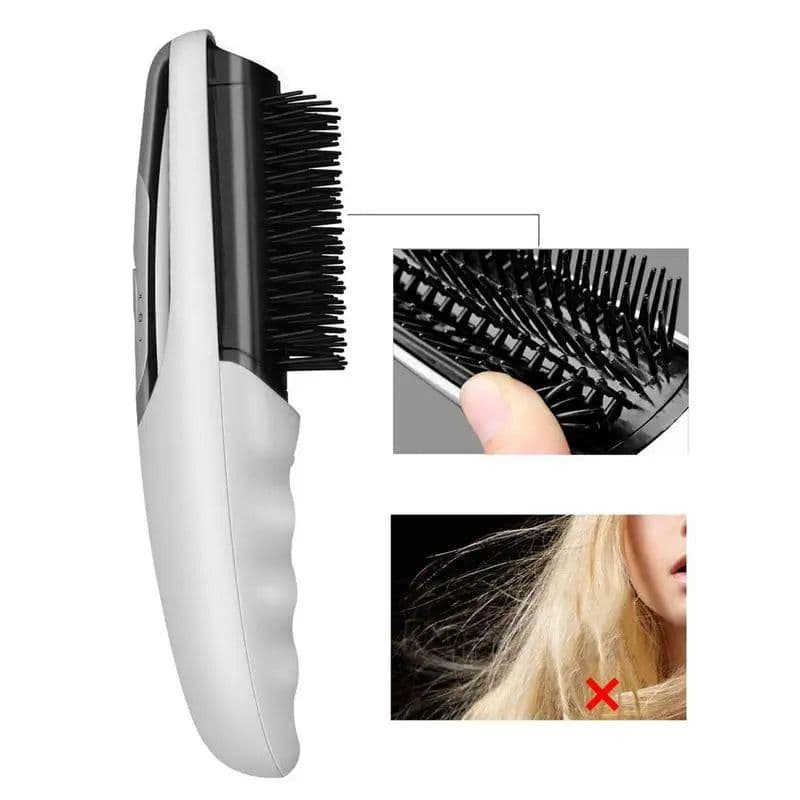image-Electric Hair Straightener Comb Cordless Magnetic Head Massage Brush