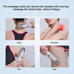image-Electric Hair Straightener Comb Cordless Magnetic Head Massage Brush