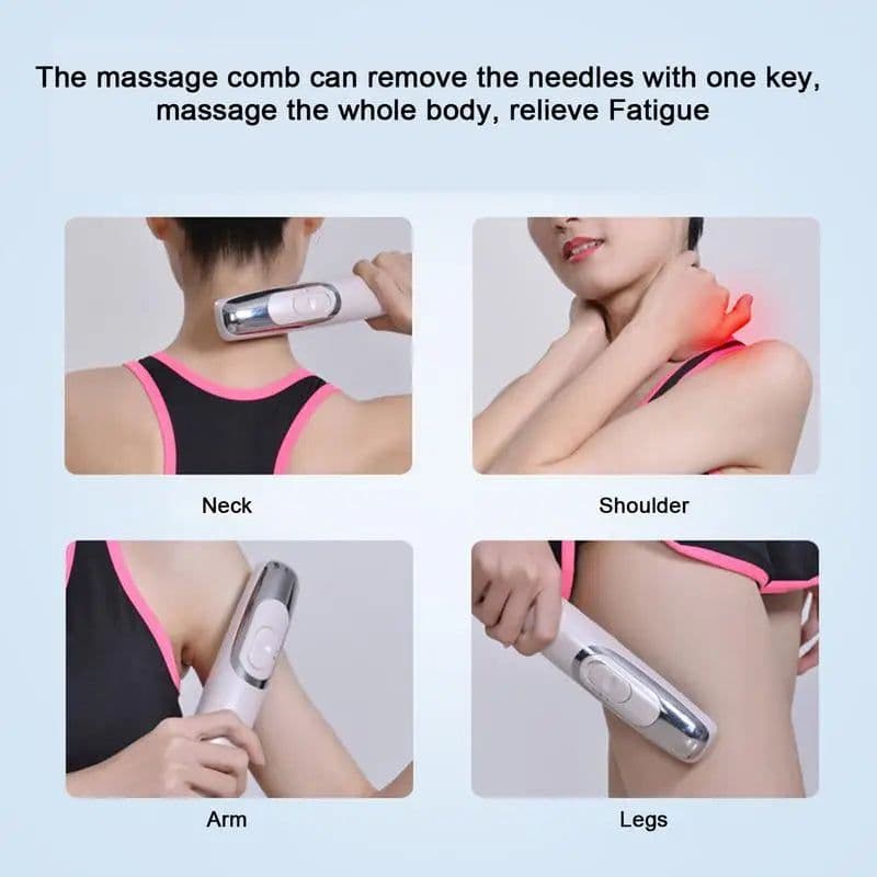 image-Electric Hair Straightener Comb Cordless Magnetic Head Massage Brush