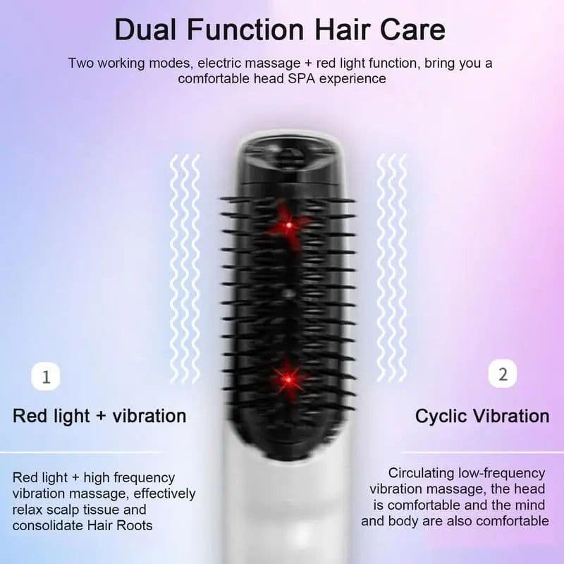 image-Electric Hair Straightener Comb Cordless Magnetic Head Massage Brush