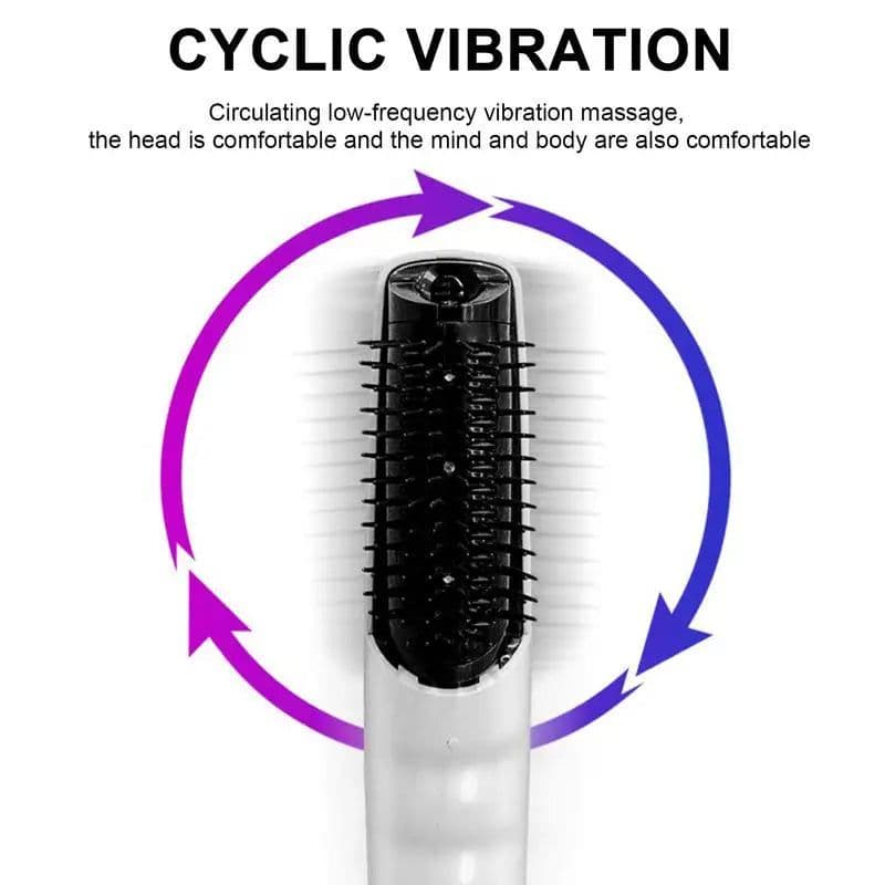 image-Electric Hair Straightener Comb Cordless Magnetic Head Massage Brush