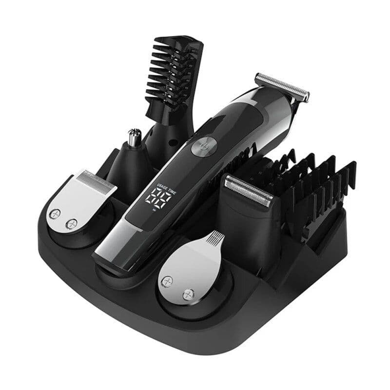 image-6 in 1 Professional Hair Clipper Facia Body Nose Trimmer Washable