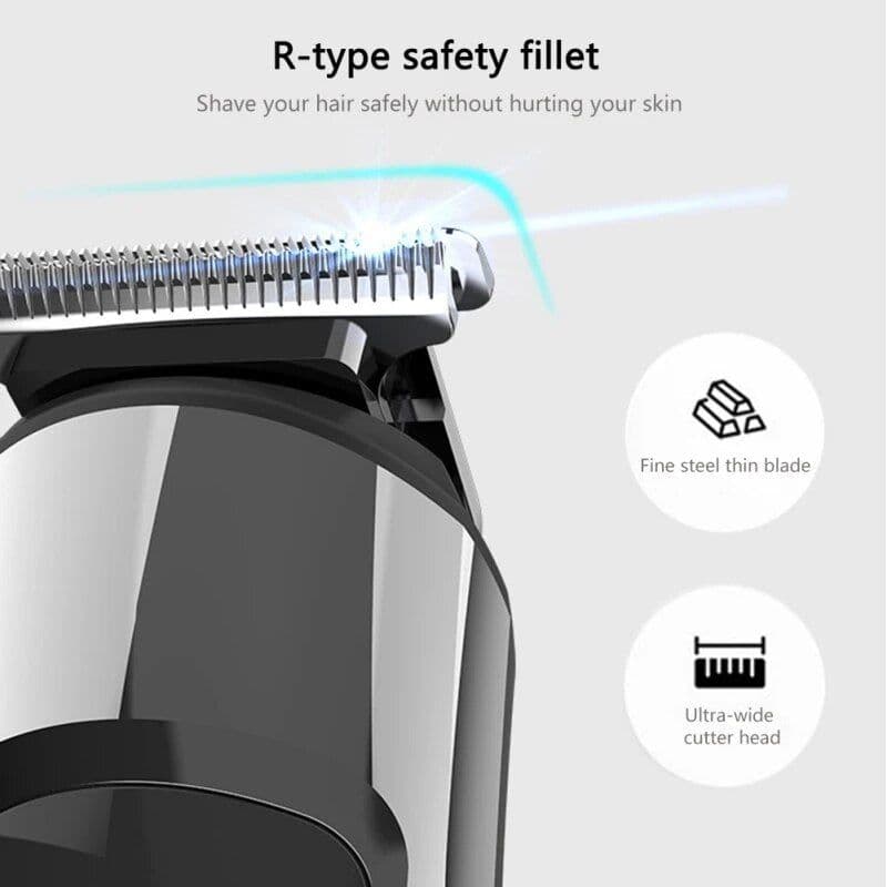 image-6 in 1 Professional Hair Clipper Facia Body Nose Trimmer Washable