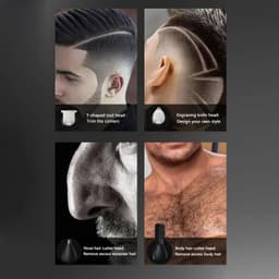 image-6 in 1 Professional Hair Clipper Facia Body Nose Trimmer Washable