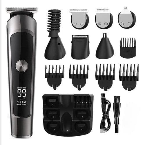 image-6 in 1 Professional Hair Clipper Facia Body Nose Trimmer Washable