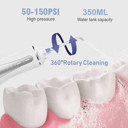 image-Oral Irrigator Water Flosser 5Modes Portable Dental Water Jet 350ML