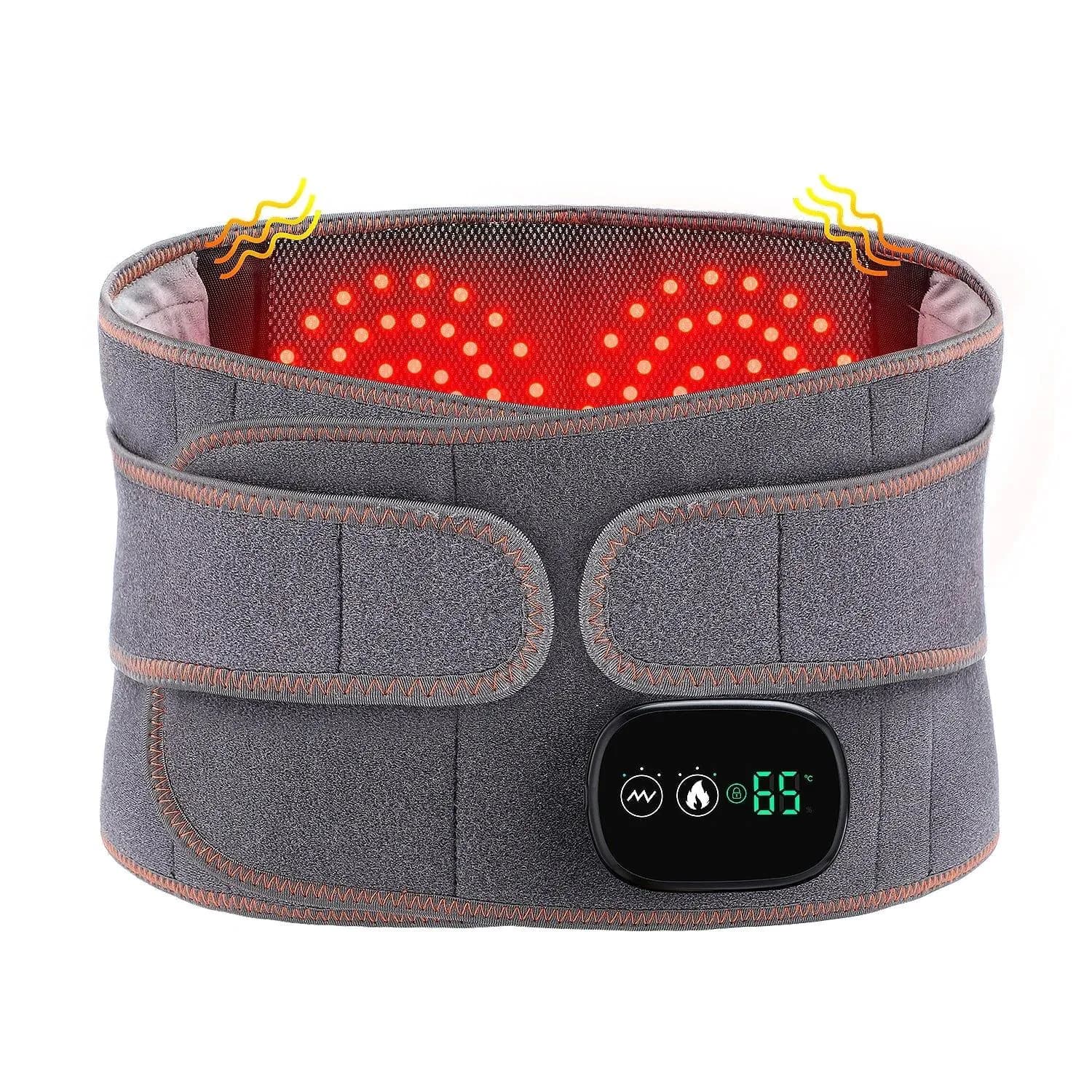 image-Heat Therapy Lumbar Brace Support Massager Waist Massager Back Belt