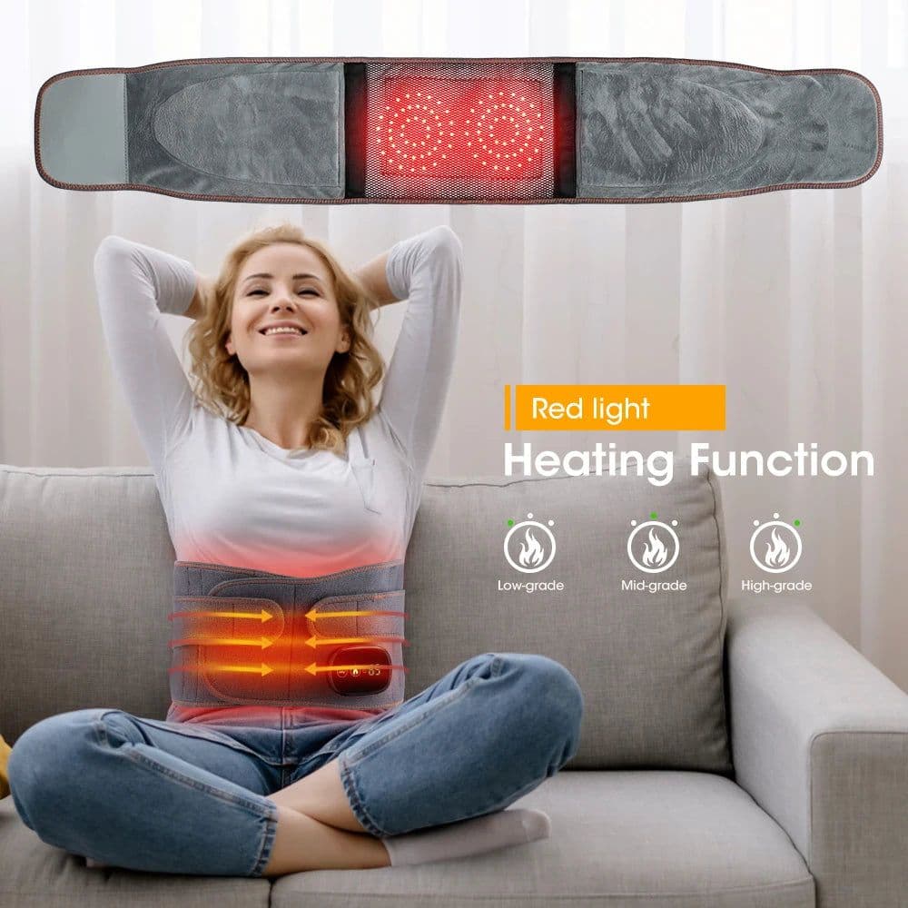 image-Heat Therapy Lumbar Brace Support Massager Waist Massager Back Belt