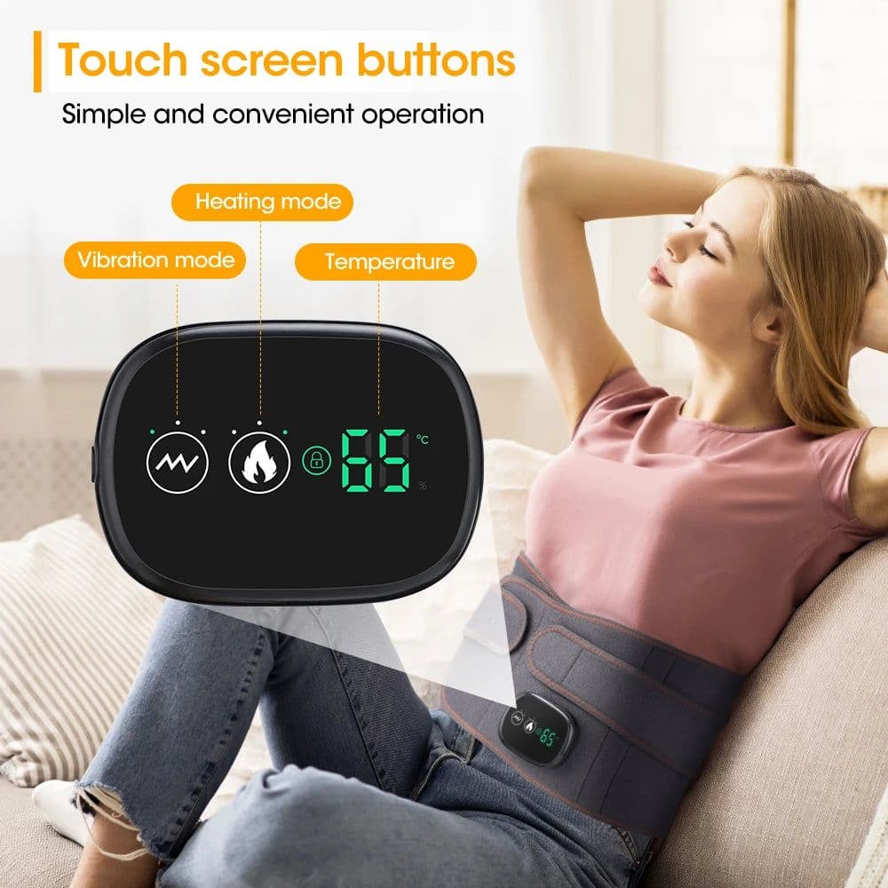 image-Heat Therapy Lumbar Brace Support Massager Waist Massager Back Belt