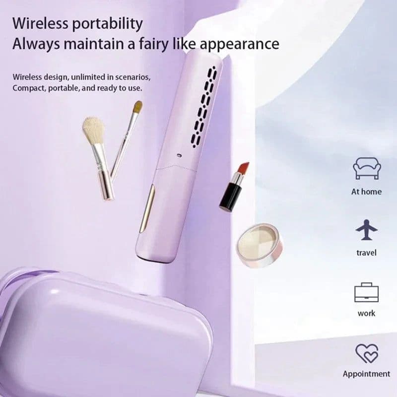 image-Mini Hair Straightener Professional Quick Heated Electric Hot Comb