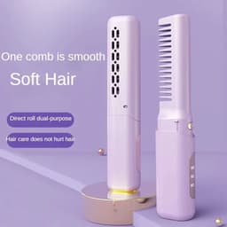 image-Mini Hair Straightener Professional Quick Heated Electric Hot Comb