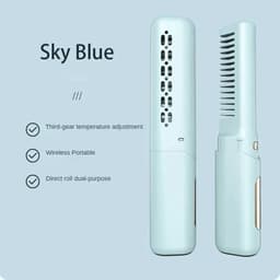 image-Mini Hair Straightener Professional Quick Heated Electric Hot Comb