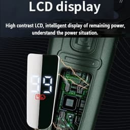image-LCD Display IPX7 Waterproof Electric Shaver for Men Wet Dry Beard