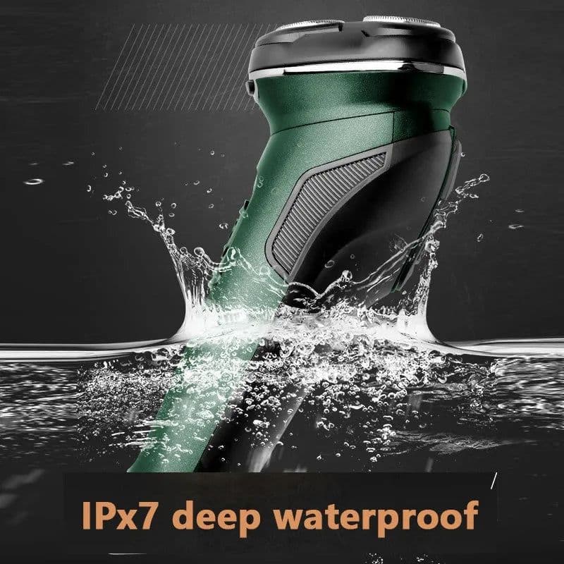 image-LCD Display IPX7 Waterproof Electric Shaver for Men Wet Dry Beard