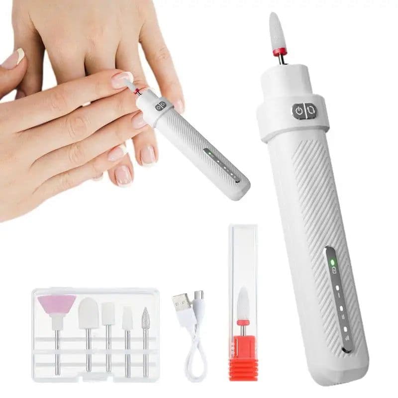 image-Nail Drill Machine Electric Portable Nail File Rechargeable Nail