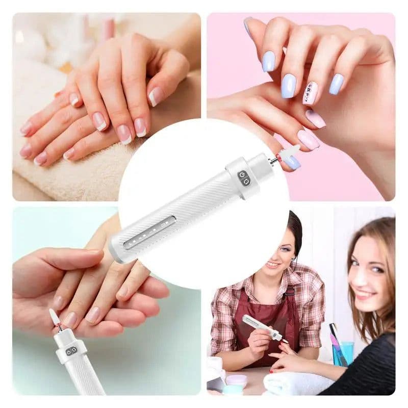 image-Nail Drill Machine Electric Portable Nail File Rechargeable Nail