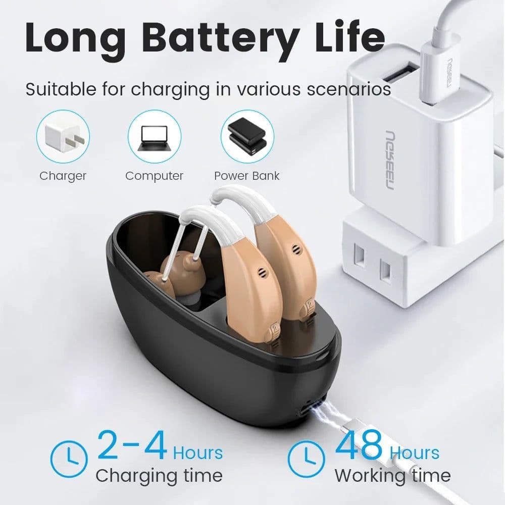 image-Portable Rechargeable Hearing Aid Sound Amplifier Magnetic Charging