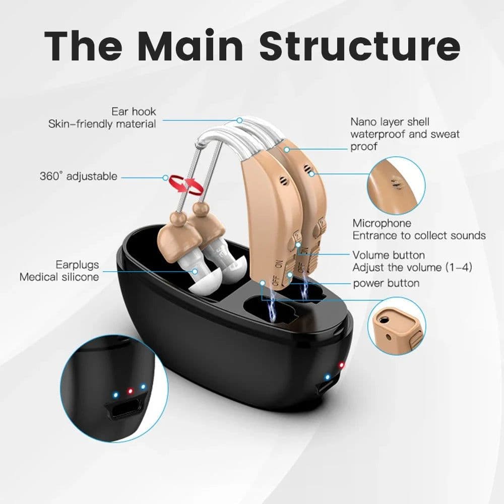 image-Portable Rechargeable Hearing Aid Sound Amplifier Magnetic Charging