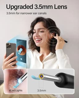 image-Ear Wax Removal Tool-Spade Ear Cleaner with Ear Camera1296P Ear-Scope