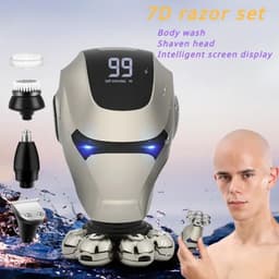 image-Men's Electric Razor Multi-function Electric Shaver Bald Hair
