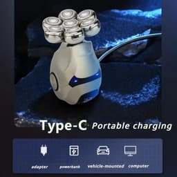 image-Men's Electric Razor Multi-function Electric Shaver Bald Hair