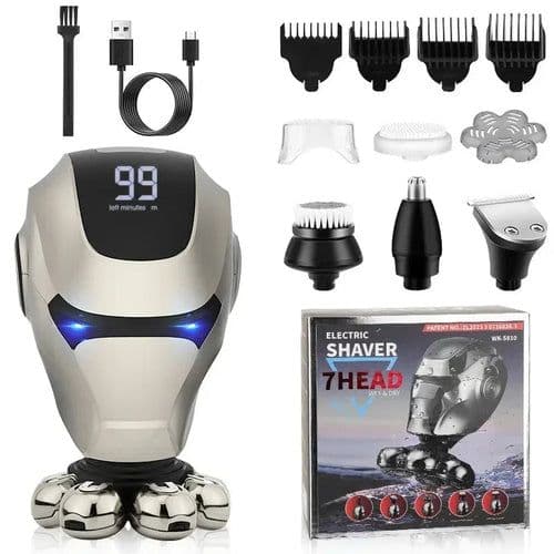 image-Men's Electric Razor Multi-function Electric Shaver Bald Hair