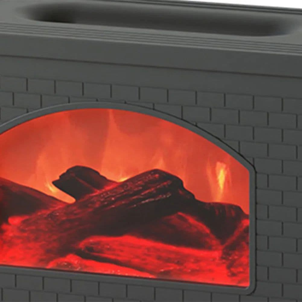 image-Simulated Fireplace Air Humidifier Flame Effect Aroma Oil Diffuser