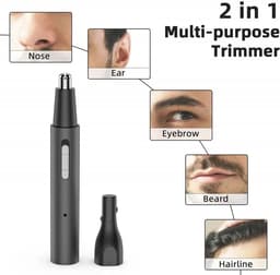 image-Electric Nose Ear Hair Trimmer for Men Painless Rechargeable Sideburns